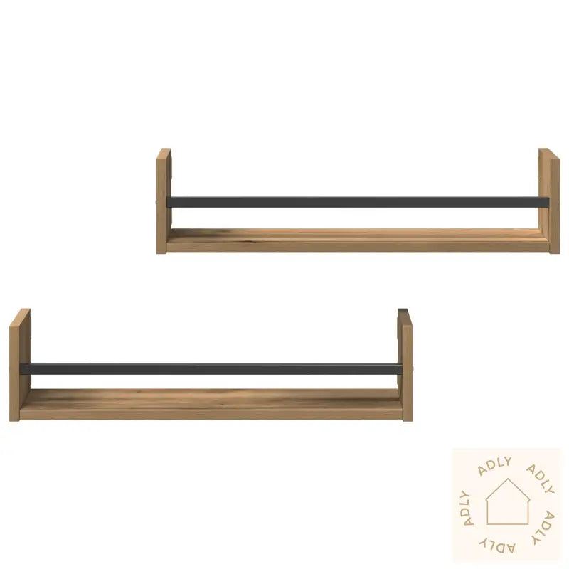 Vegghyller 2 Stk Artisan Eik 60X16X14 Cm Ingeniørtre