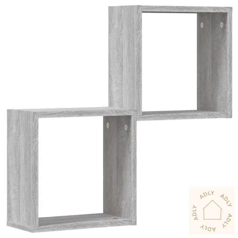 Vegghyller Kubeformet 2 Stk Grå Sonoma 30X15X30 Cm