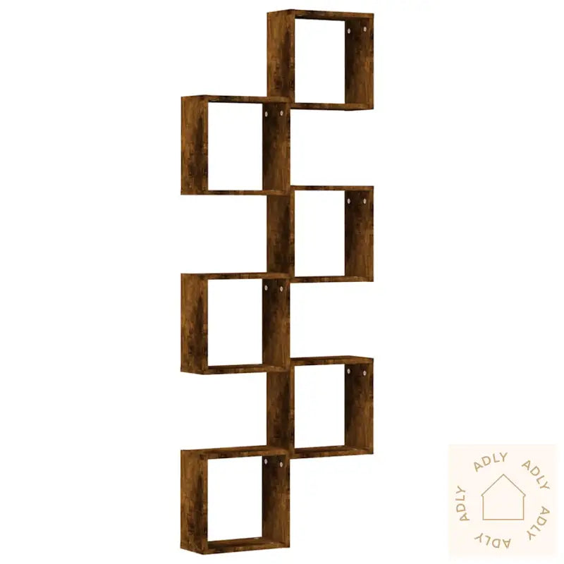 Vegghyller Kubeformet 6 Stk Røkt Eik 30X15X30 Cm