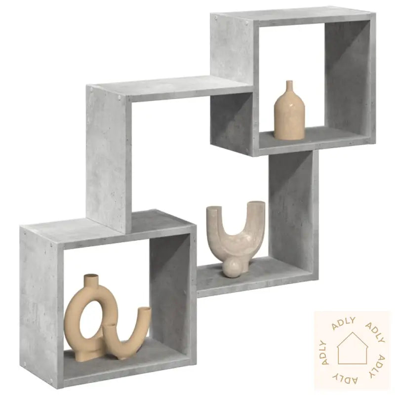 Veggskap 78X18X71 Cm Betonggrå Konstruert Tre