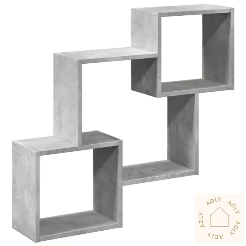 Veggskap 78X18X71 Cm Betonggrå Konstruert Tre