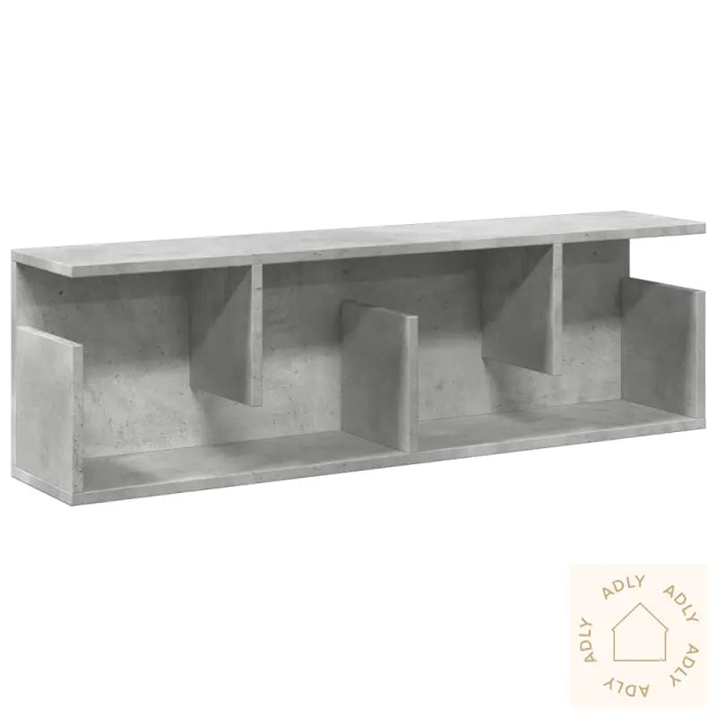 Veggskap 100X20X30 Cm Betonggrå Konstruert Tre