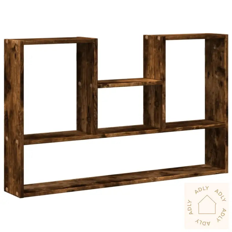 Vegghylle Røkt Eik 99X15X60 Cm Konstruert Tre