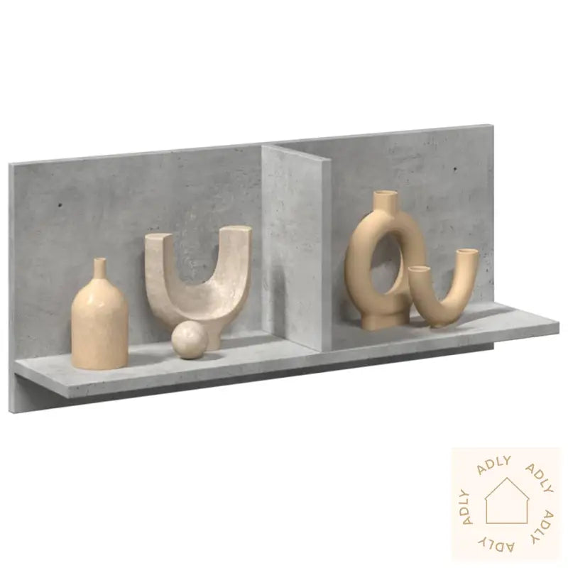 Veggskap 70X16,5X30 Cm Betonggrå Konstruert Tre