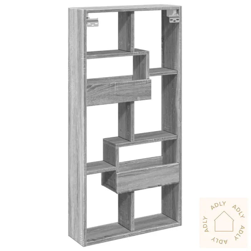 Veggskap Grå Sonoma 50X15X100 Cm Konstruert Tre