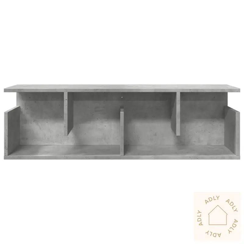 Veggskap 100X20X30 Cm Betonggrå Konstruert Tre