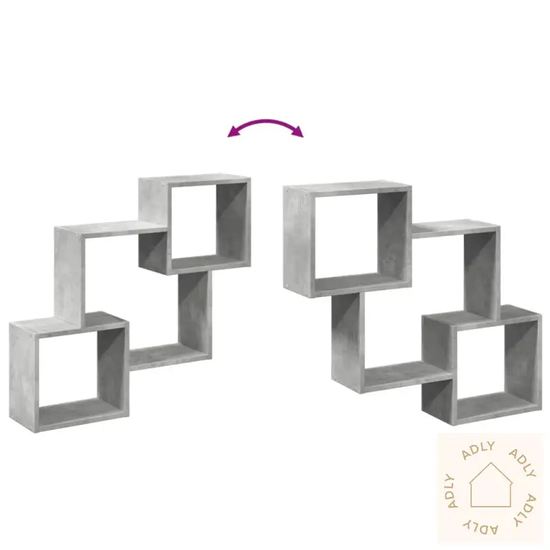 Veggskap 78X18X71 Cm Betonggrå Konstruert Tre