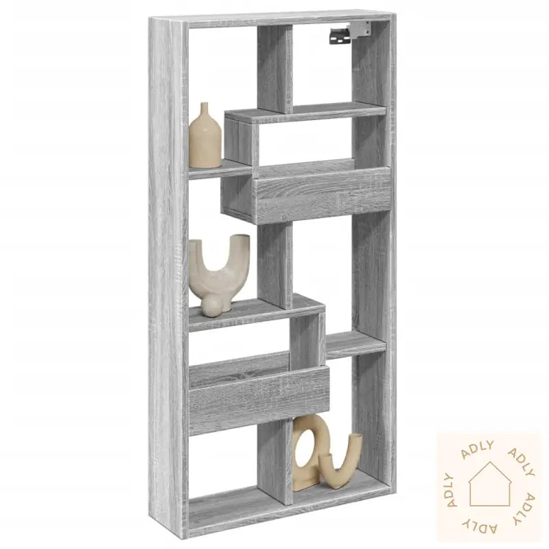 Veggskap Grå Sonoma 50X15X100 Cm Konstruert Tre