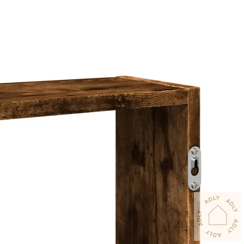 Vegghylle Røkt Eik 99X15X60 Cm Konstruert Tre