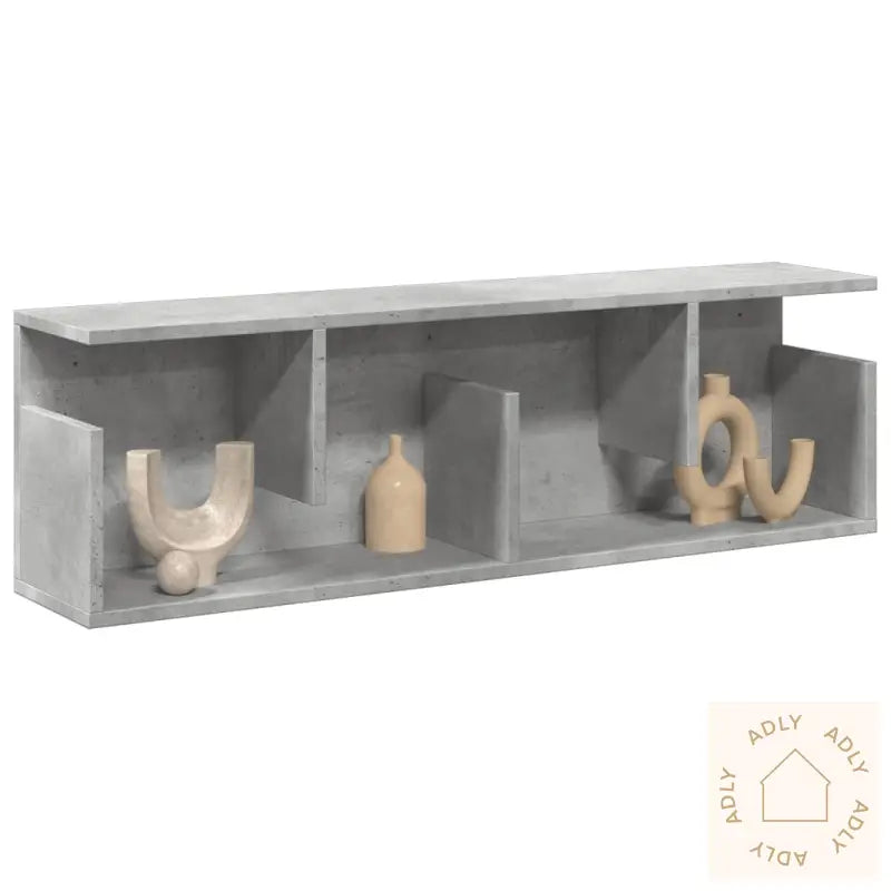 Veggskap 100X20X30 Cm Betonggrå Konstruert Tre