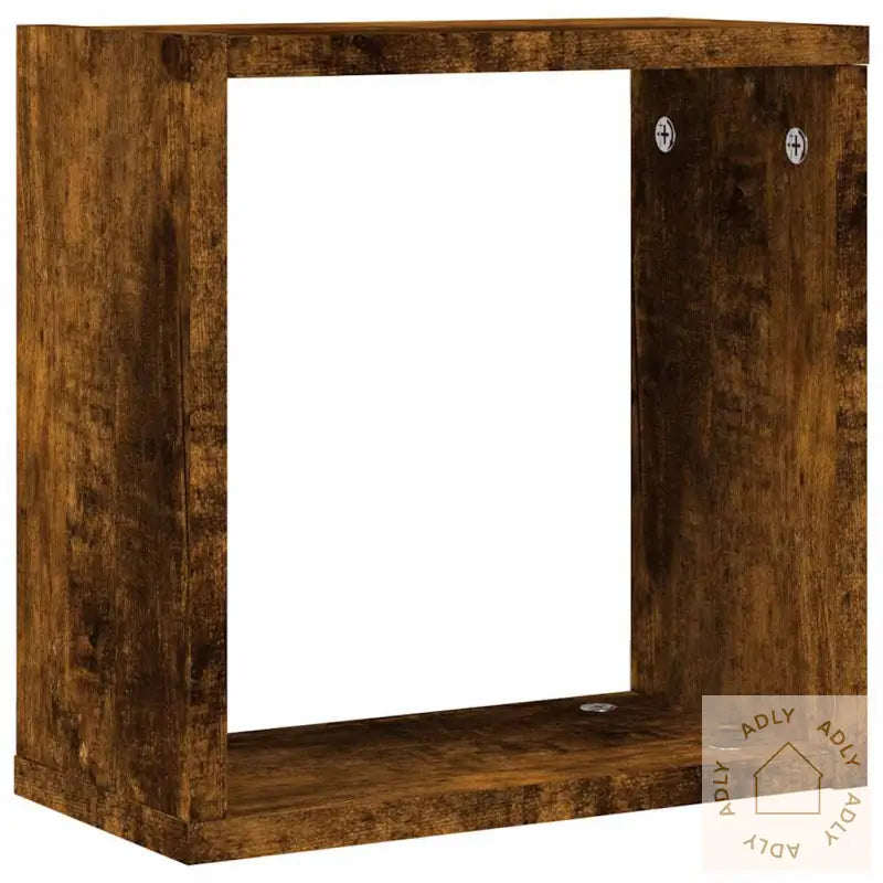 Vegghyller Kubeformet 4 Stk Røkt Eik 30X15X30 Cm