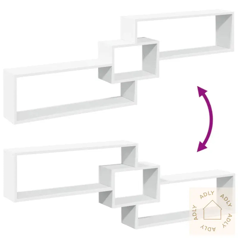 Veggskap 158X18X53 Cm Hvit Konstruert Tre