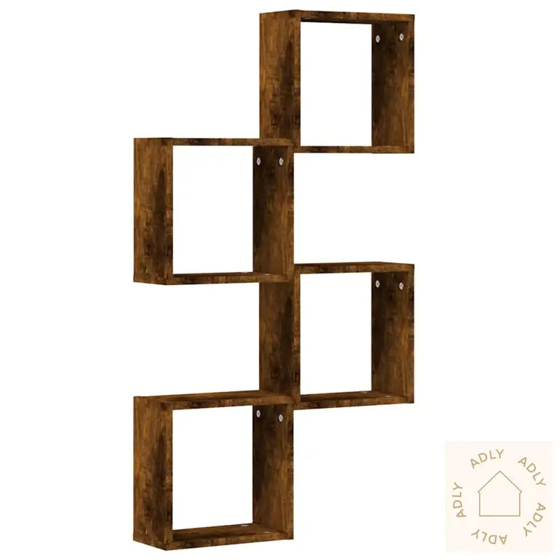 Vegghyller Kubeformet 4 Stk Røkt Eik 30X15X30 Cm
