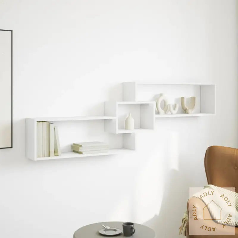 Veggskap 158X18X53 Cm Hvit Konstruert Tre