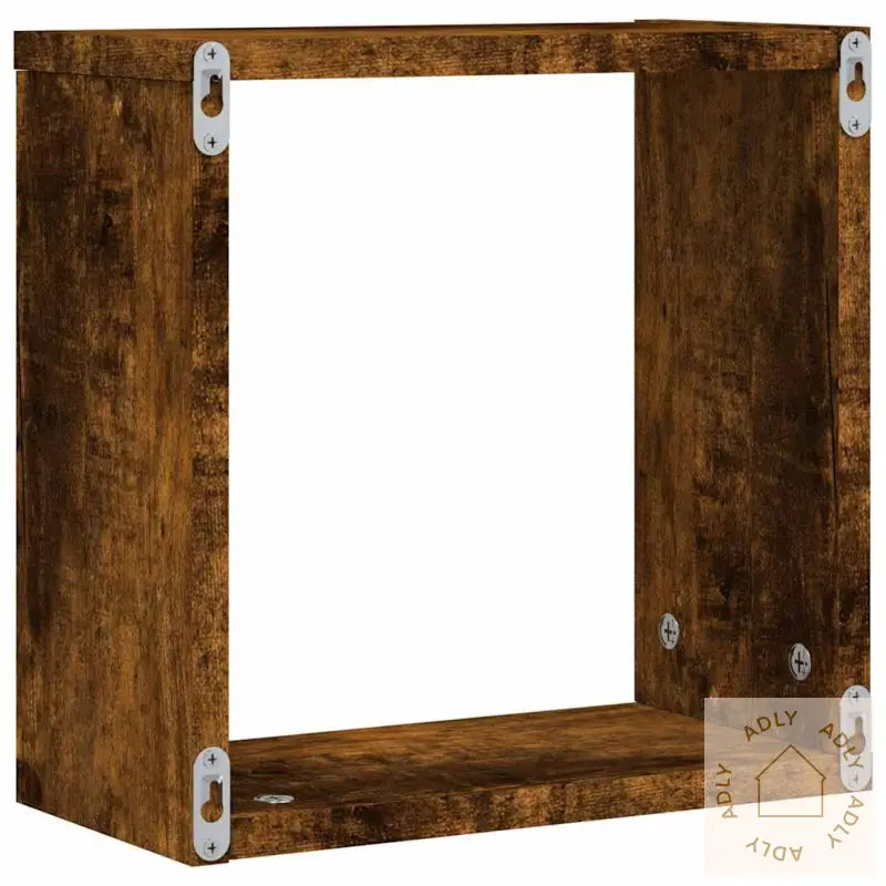 Vegghyller Kubeformet 4 Stk Røkt Eik 30X15X30 Cm
