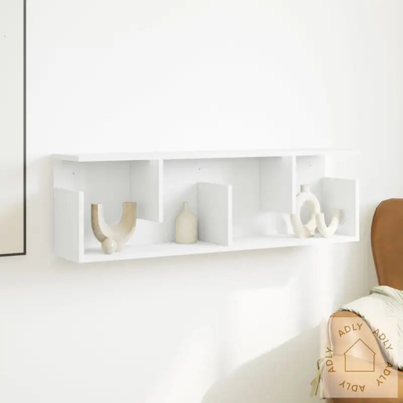 Veggskap 100X20X30 Cm Hvit Konstruert Tre