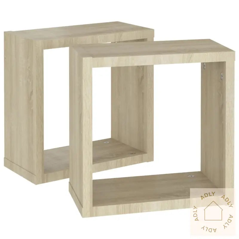 Vegghyller Kubeformet 2 Stk Sonoma Eik 30X15X30 Cm