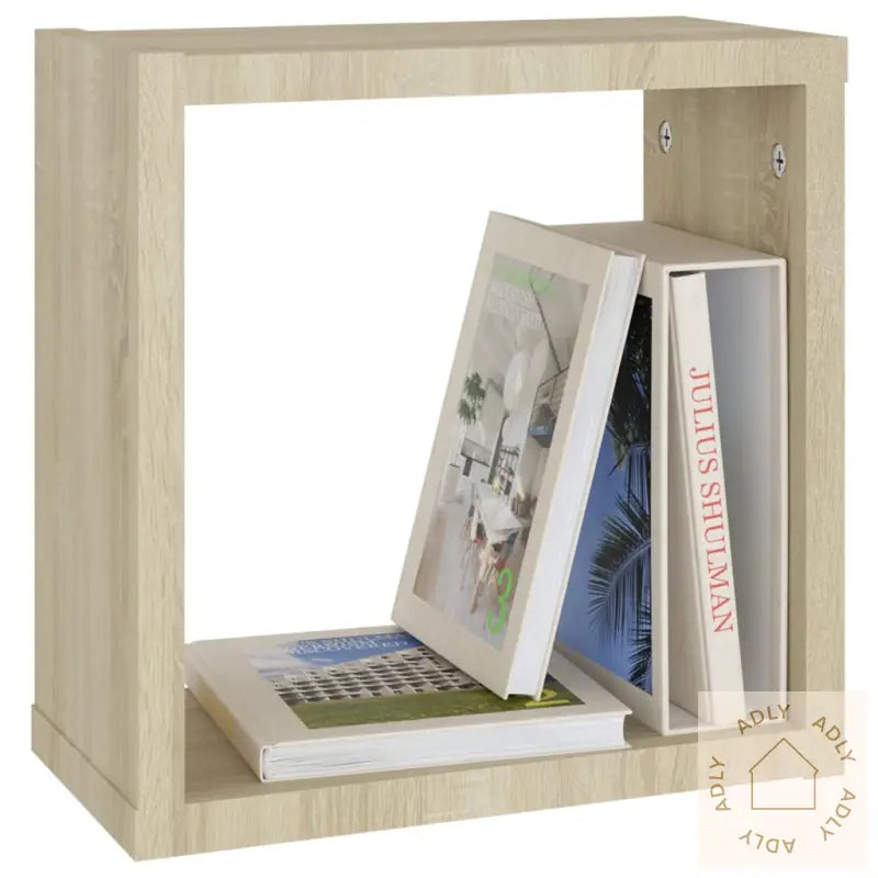 Vegghyller Kubeformet 2 Stk Sonoma Eik 30X15X30 Cm