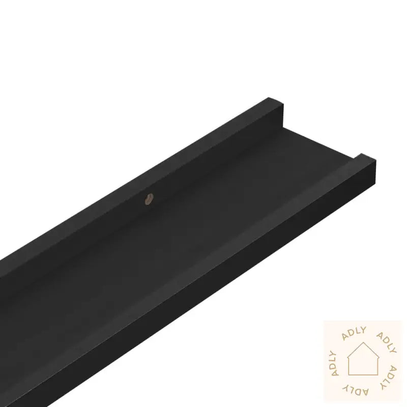 Flytende Vegghyller 2 Stk Svart 60X9X3 Cm Mdf