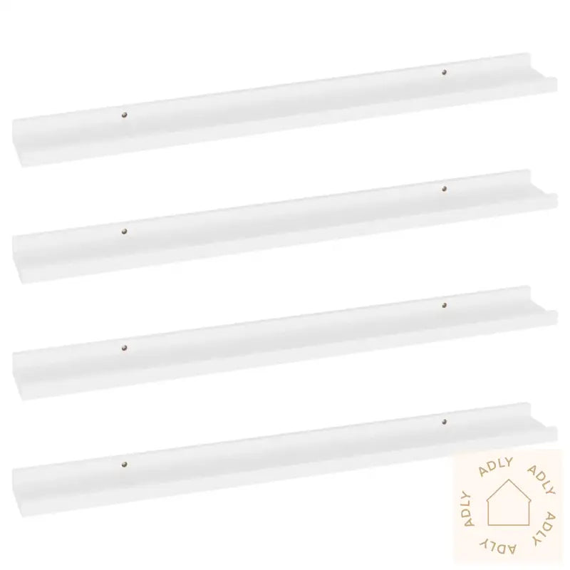 Vegghyller 4 Stk Hvit 80X9X3 Cm