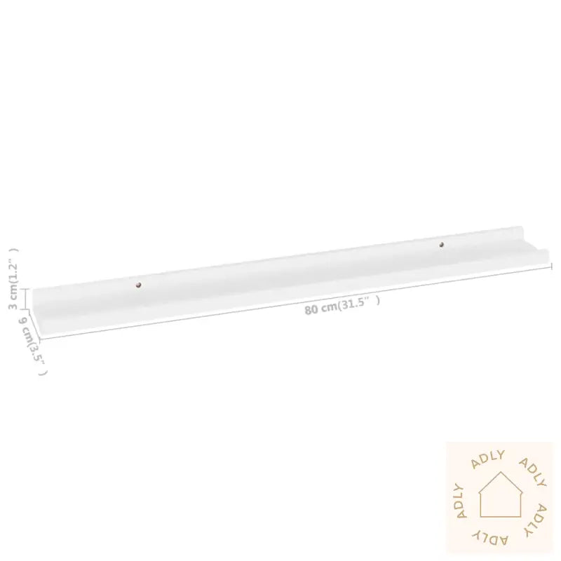Vegghyller 4 Stk Hvit 80X9X3 Cm