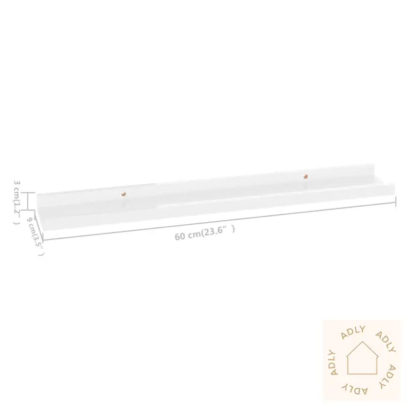 Vegghyller 4 Stk Høyglans Hvit 60X9X3 Cm