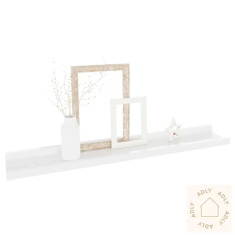 Vegghyller 4 Stk Høyglans Hvit 60X9X3 Cm