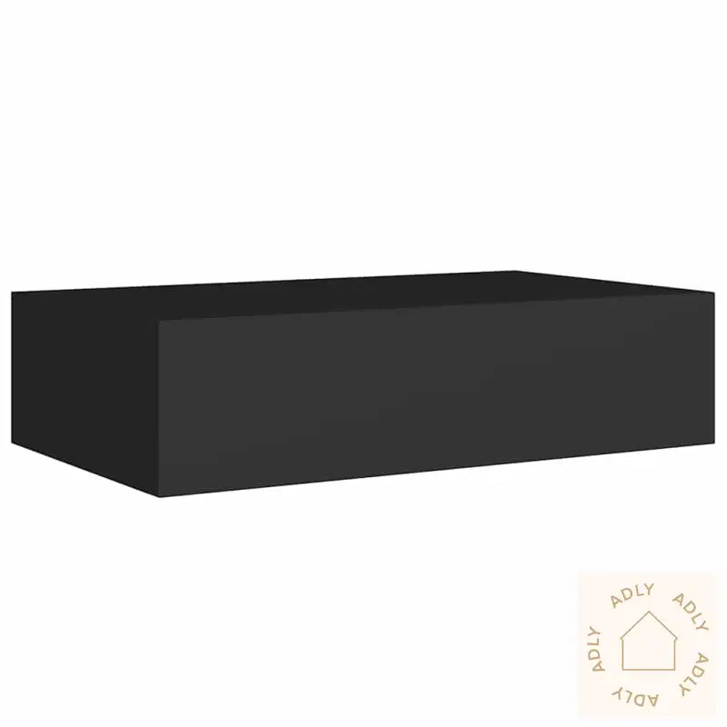 Veggmonterte Skuffehyller 2 Stk Svart 40X23,5X10 Cm Mdf