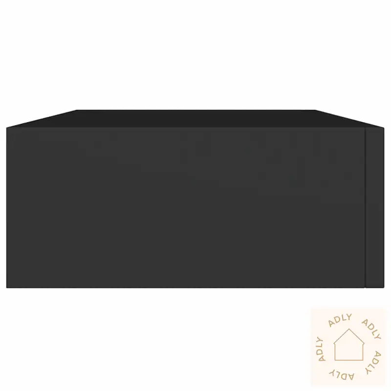 Veggmonterte Skuffehyller 2 Stk Svart 40X23,5X10 Cm Mdf