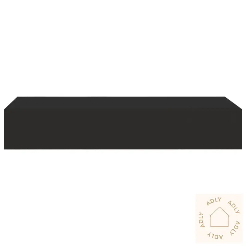 Veggmonterte Skuffehyller 2 Stk Svart 60X23,5X10 Cm Mdf