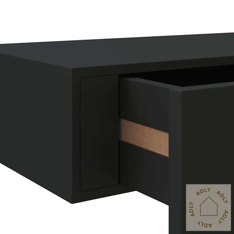 Veggmonterte Skuffehyller 2 Stk Svart 60X23,5X10 Cm Mdf