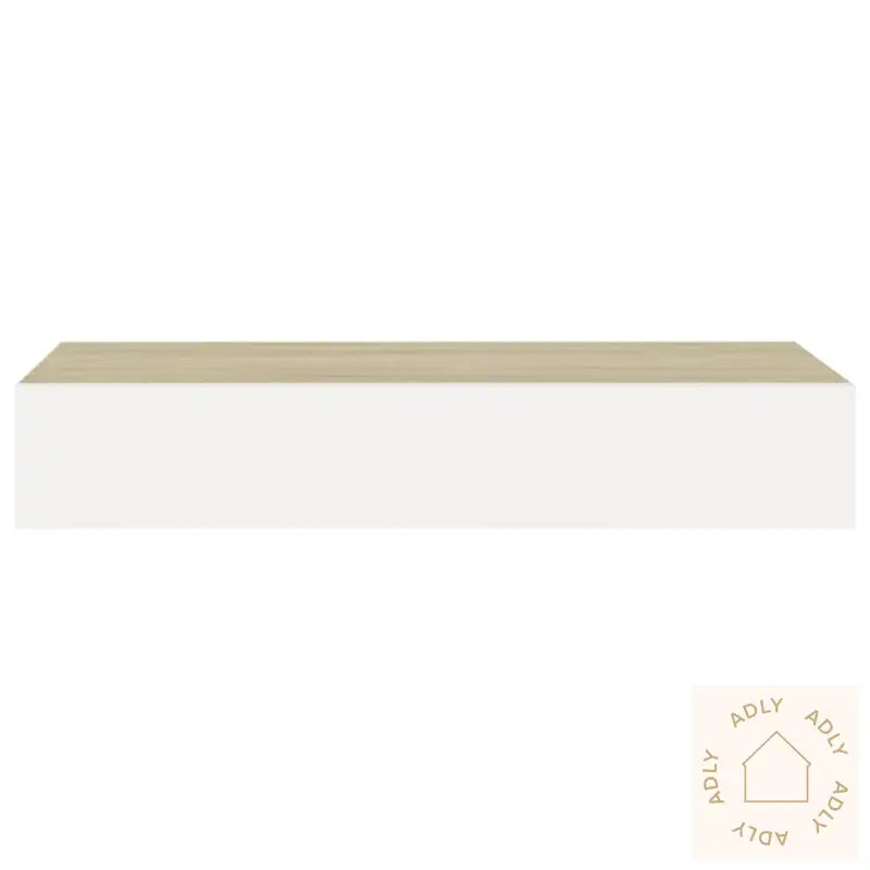 Veggmonterte Skuffehyller 2 Stk Eik Og Hvit 60X23,5X10 Cm Mdf