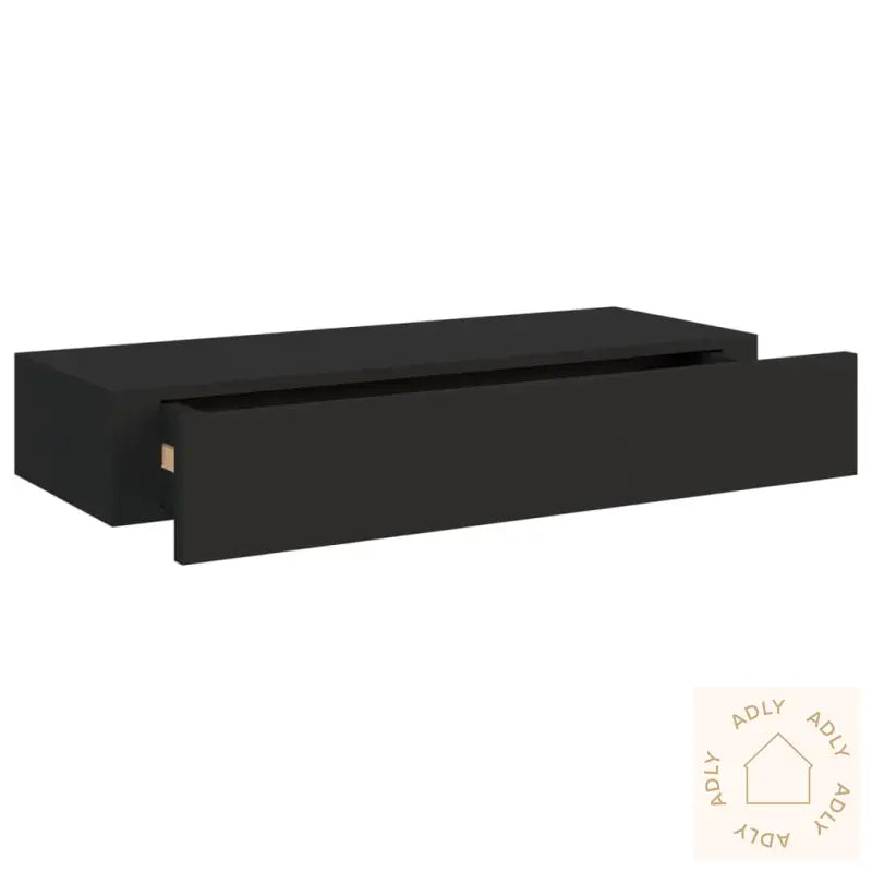 Veggmonterte Skuffehyller 2 Stk Svart 60X23,5X10 Cm Mdf