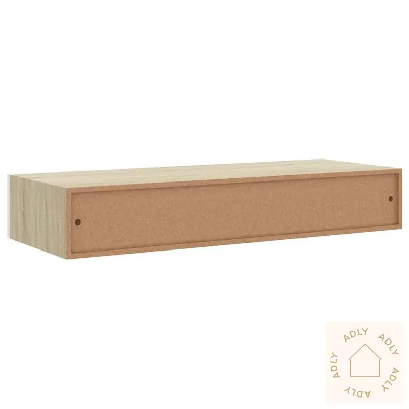 Veggmonterte Skuffehyller 2 Stk Eik Og Hvit 60X23,5X10 Cm Mdf