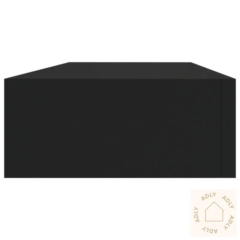 Veggmonterte Skuffehyller 2 Stk Svart 60X23,5X10 Cm Mdf