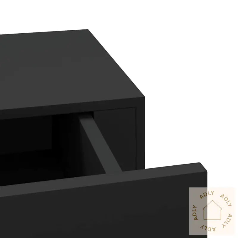 Veggmonterte Skuffehyller 2 Stk Svart 60X23,5X10 Cm Mdf