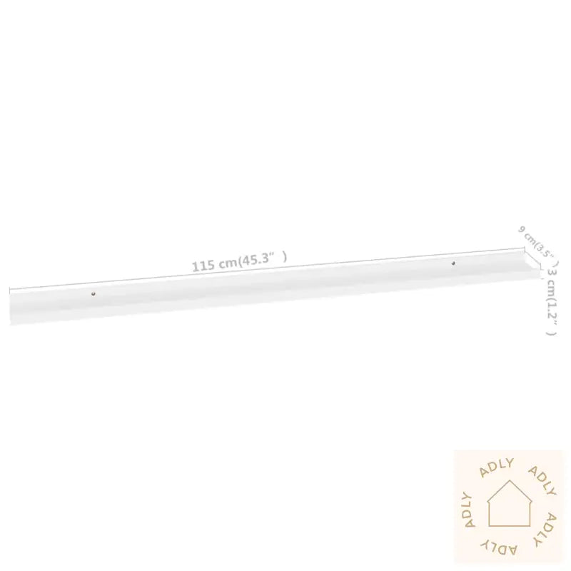 Vegghyller 2 Stk Hvit 115X9X3 Cm
