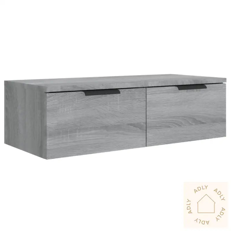 Veggskap 2 Stk Grå Sonoma 68X30X20 Cm Konstruert Tre