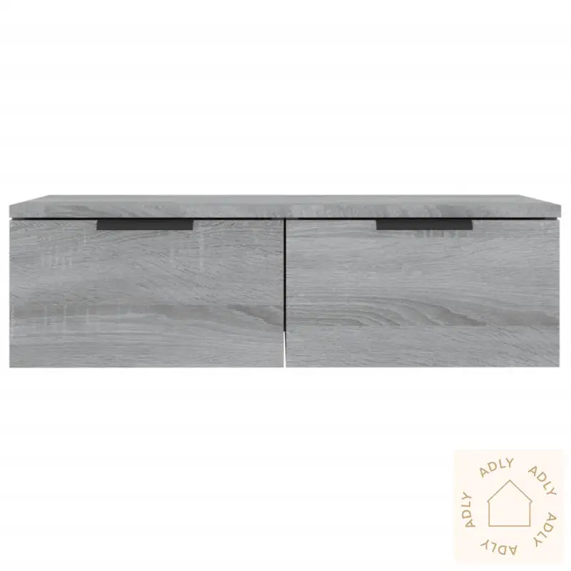 Veggskap 2 Stk Grå Sonoma 68X30X20 Cm Konstruert Tre