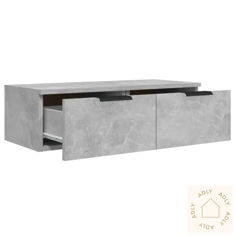 Veggskap 2 Stk Betonggrå 68X30X20 Cm Konstruert Tre