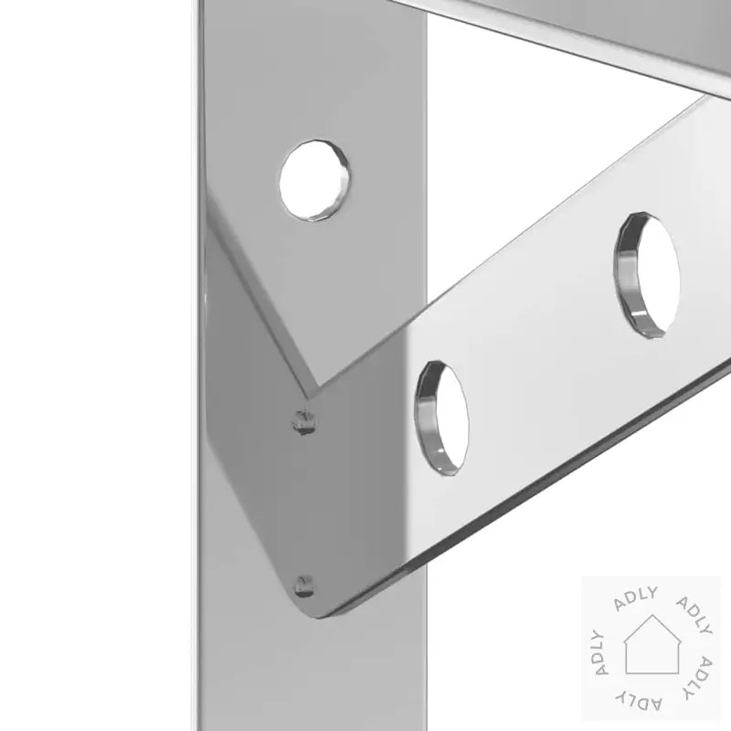 Hyllebraketter 4 Stk 20X2,5X14 Cm Sølv Rustfritt Stål