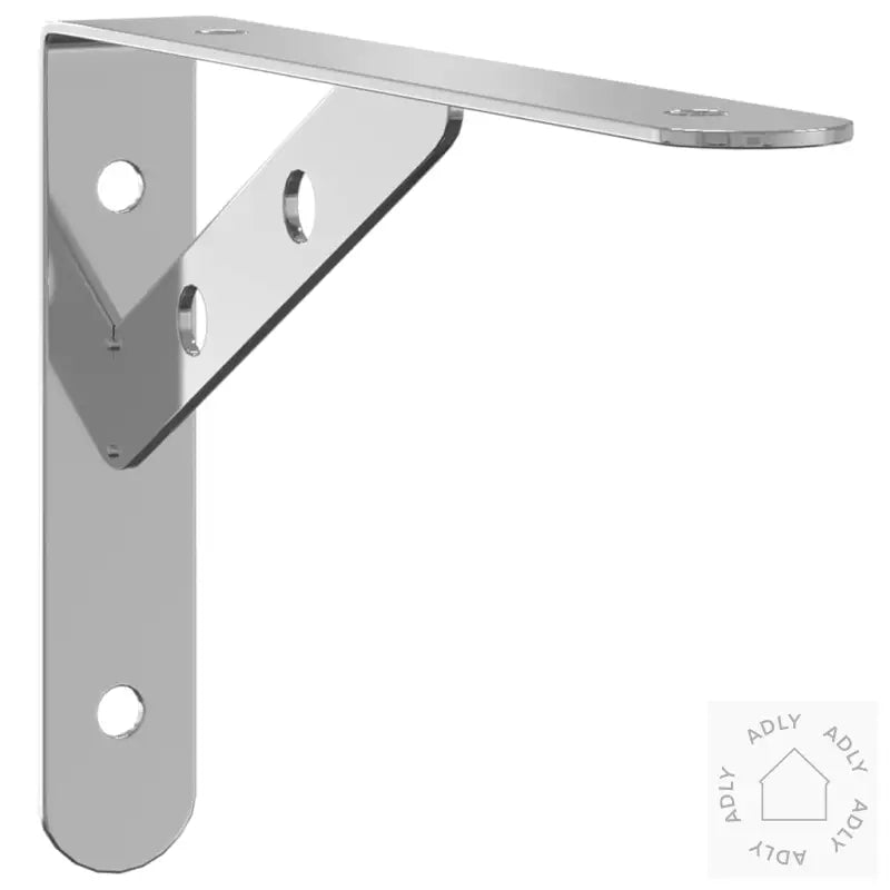 Hyllebraketter 4 Stk 20X2,5X14 Cm Sølv Rustfritt Stål