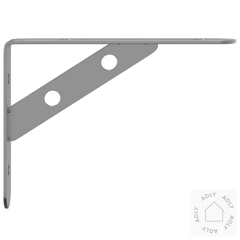 Hyllebraketter 4 Stk 15X2,5X11,5 Cm Sølv Rustfritt Stål