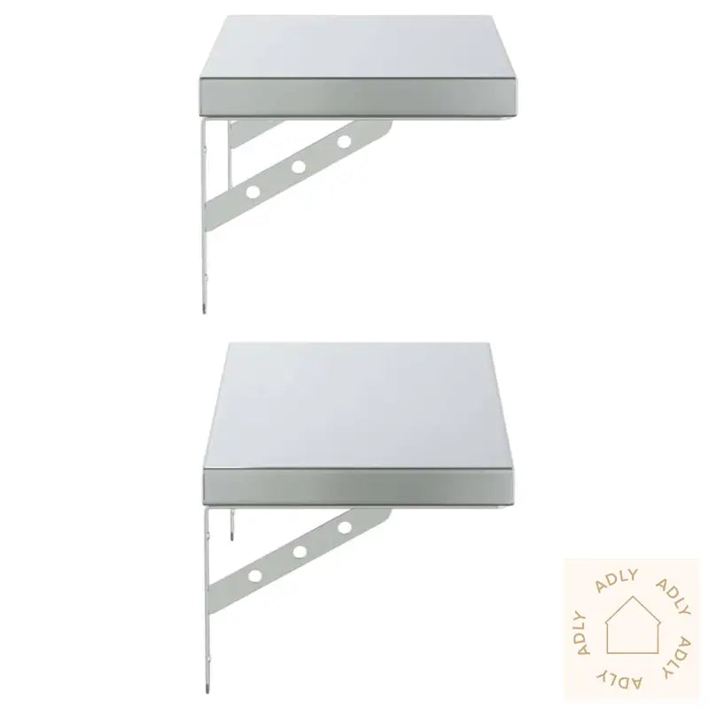 Vegghyller 2 Stk 50X23,5 Cm Sølv Rustfritt Stål