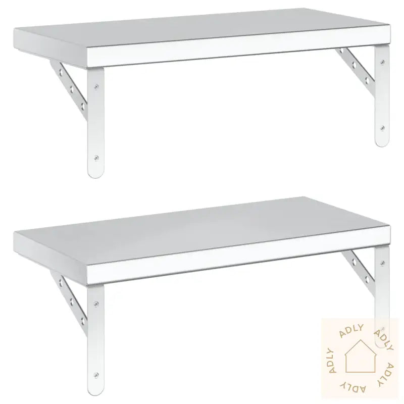Vegghyller 2 Stk 50X23,5 Cm Sølv Rustfritt Stål