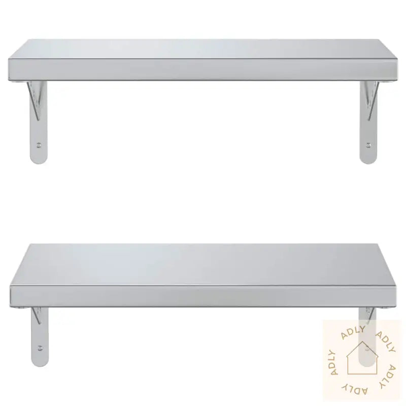 Vegghyller 2 Stk 50X23,5 Cm Sølv Rustfritt Stål