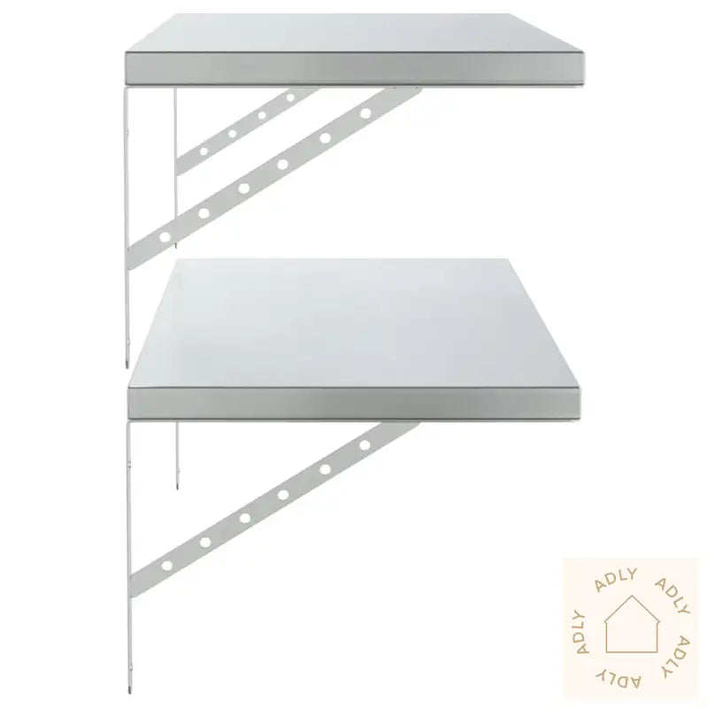 Vegghyller 2 Stk 100X40 Cm Sølv Rustfritt Stål