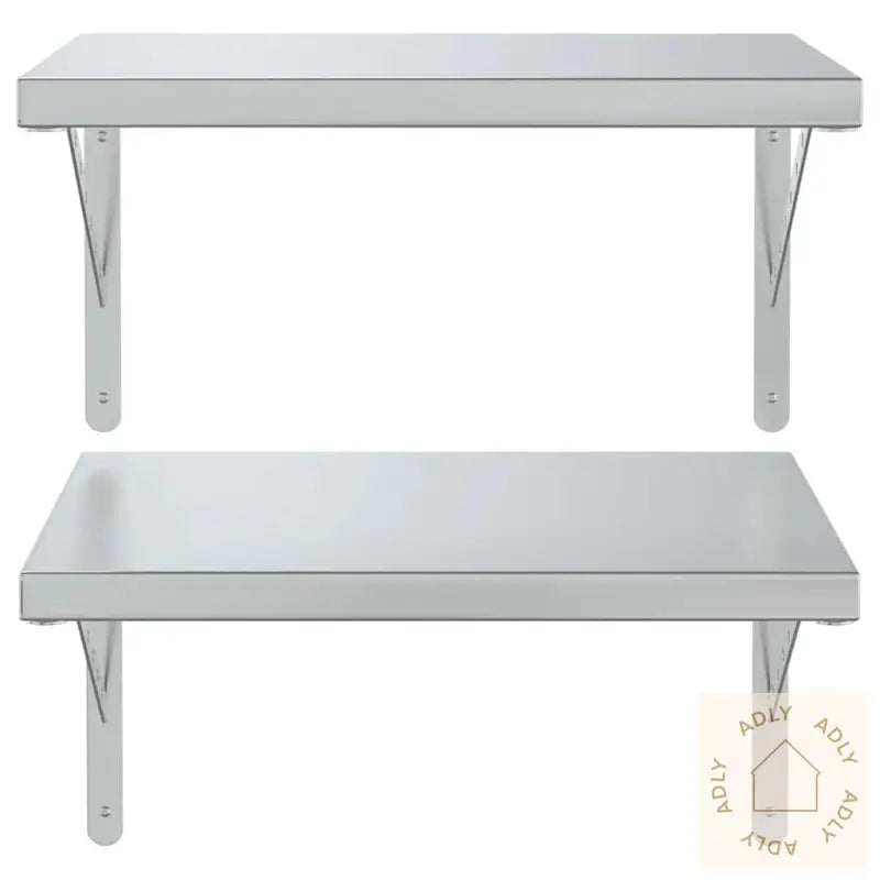 Vegghyller 2 Stk 50X40 Cm Sølv Rustfritt Stål