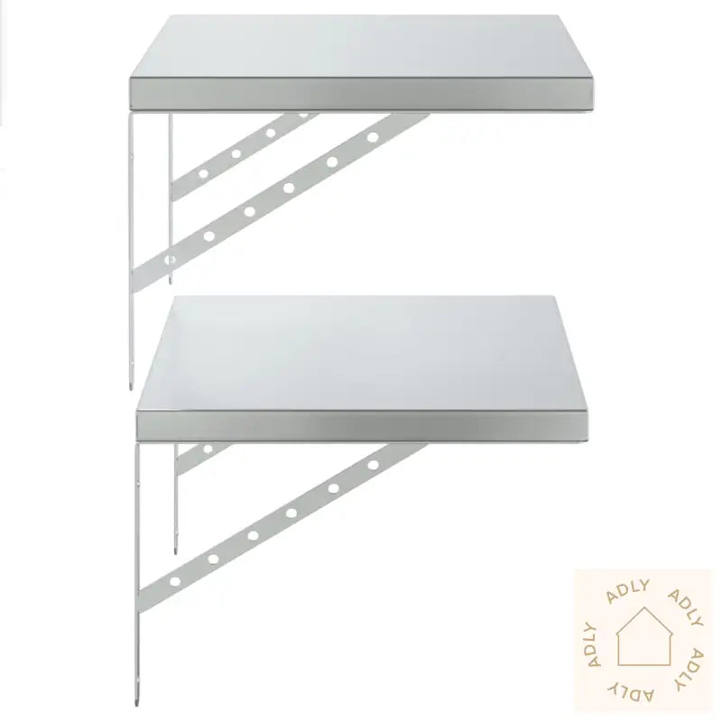 Vegghyller 2 Stk 50X40 Cm Sølv Rustfritt Stål