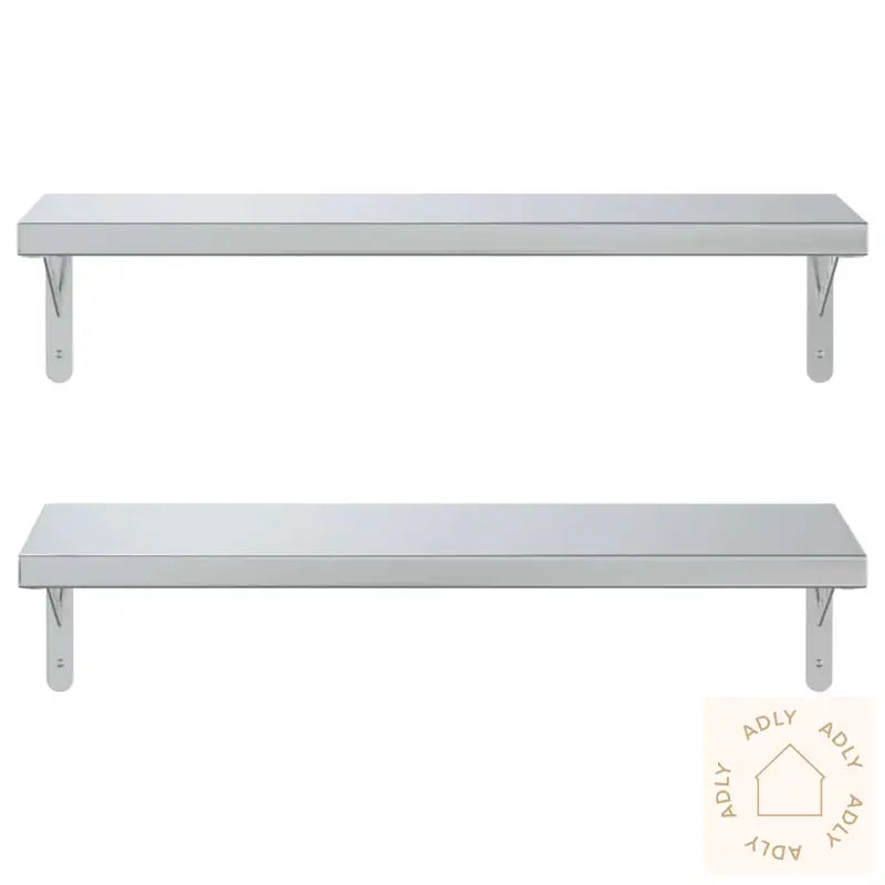 Vegghyller 2 Stk 75X23,5 Cm Sølv Rustfritt Stål